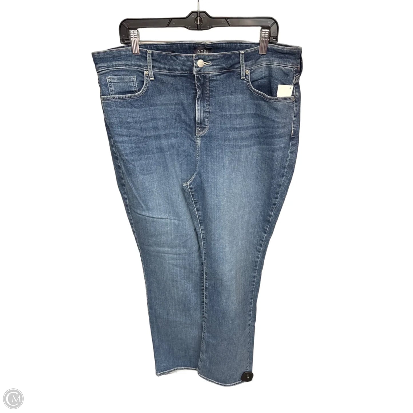 Jeans Straight By Nydj In Blue Denim, Size: 18