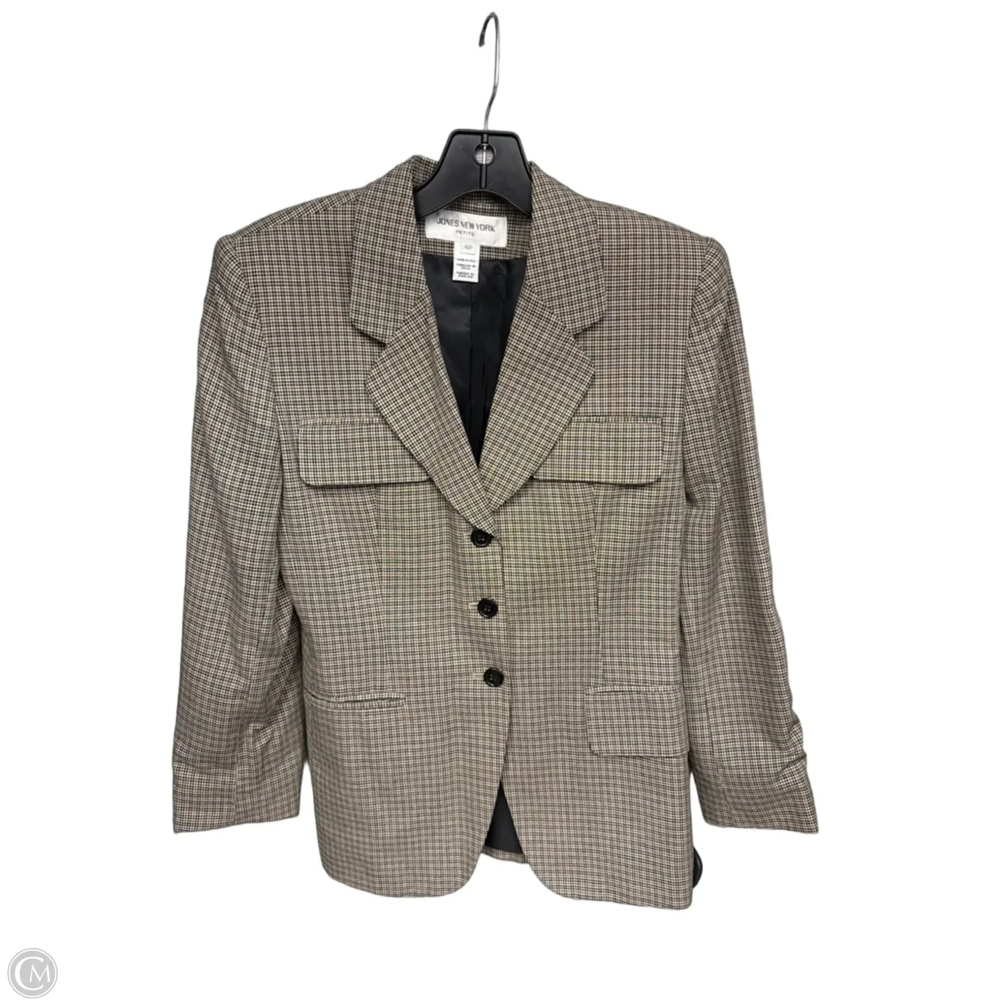 Blazer By Jones New York In Plaid Pattern, Size: 4p