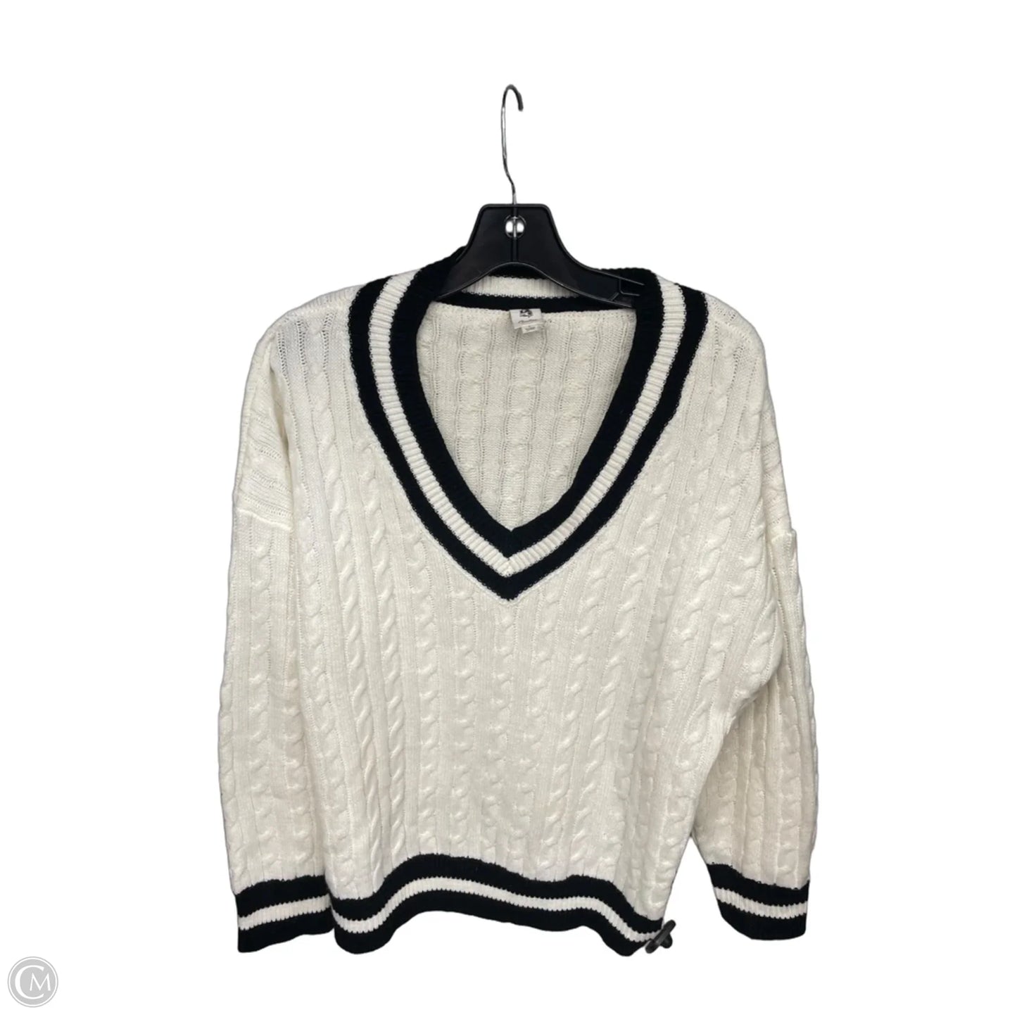 Sweater By Flawless In Black & White, Size: L