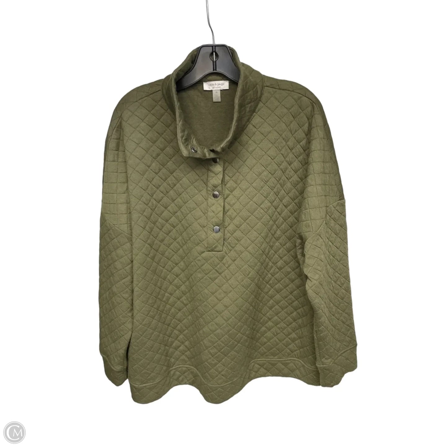 Sweater By Cable And Gauge In Green, Size: 2x