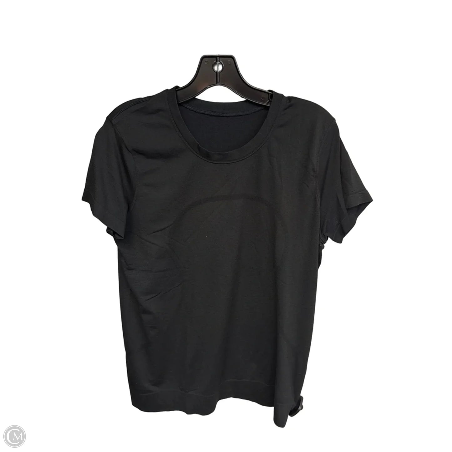 Athletic Top Short Sleeve By Lululemon In Black, Size: L