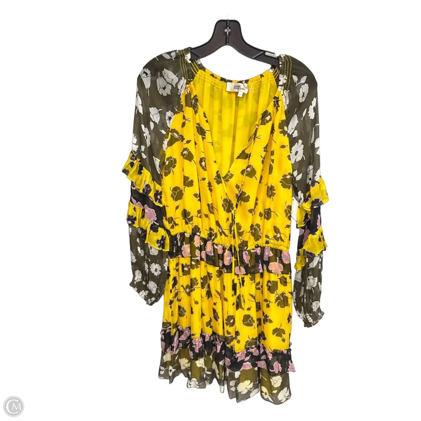 Dress Designer By Diane Von Furstenberg In Yellow, Size: M