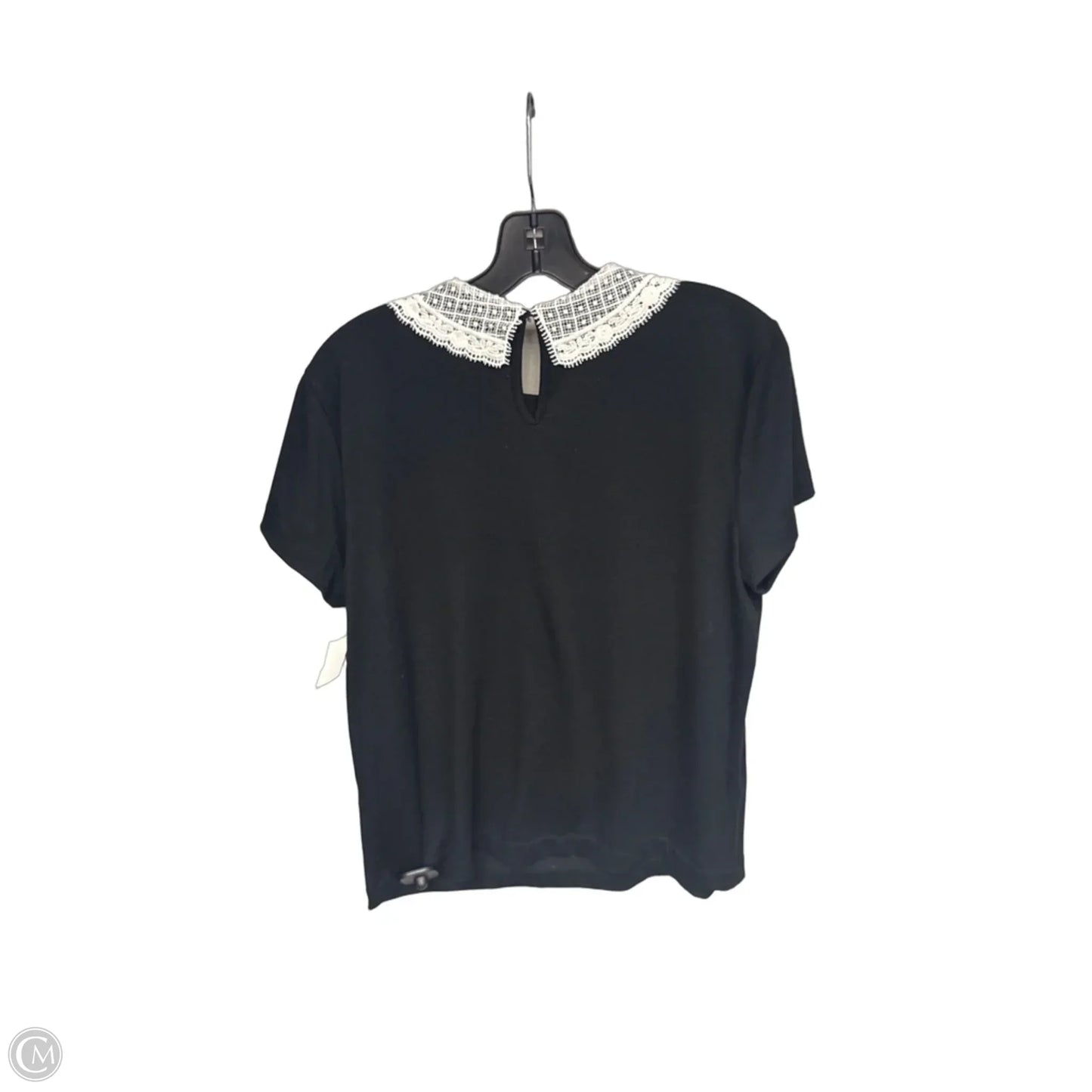Top Short Sleeve By Maison Jules In Black, Size: L