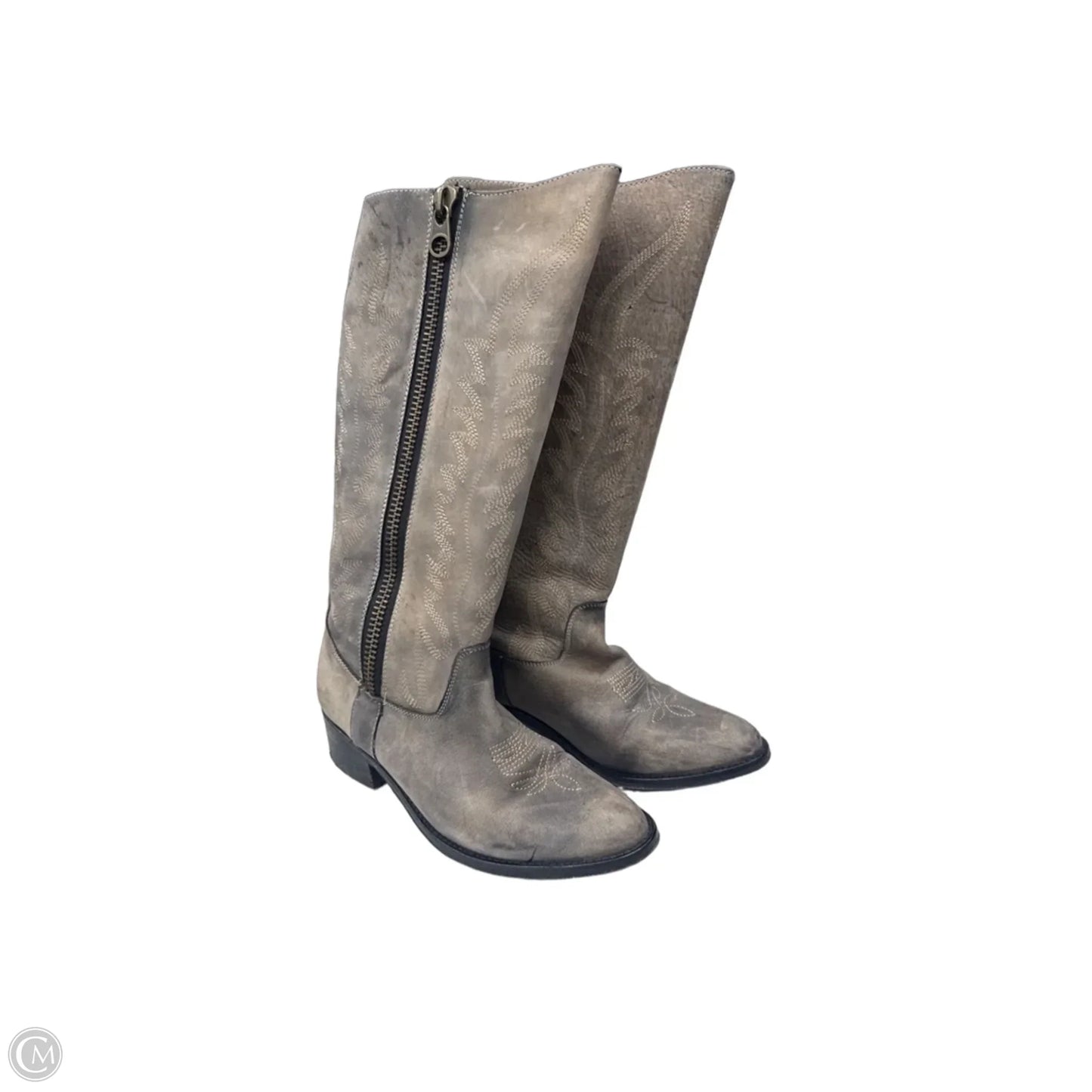 Boots Western By Steve Madden In Grey, Size: 6.5