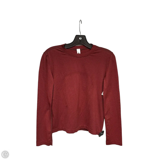 Athletic Top Long Sleeve Crewneck By Lululemon In Red, Size: 0