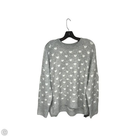 Sweater By Vince Camuto In Grey & White, Size: L