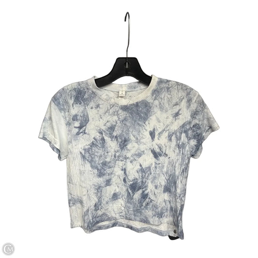 Athletic Top Short Sleeve By Lululemon In Blue & White, Size: Xs