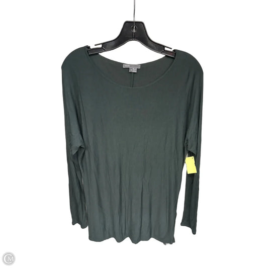 Top Long Sleeve By Vince In Green, Size: S
