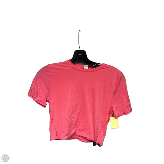 Athletic Top Short Sleeve By Lululemon In Pink, Size: 4