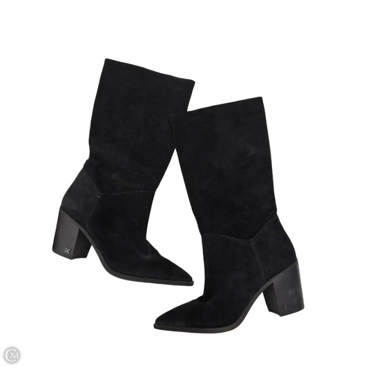 Boots Mid-calf Heels By Sam Edelman In Black, Size: 8.5