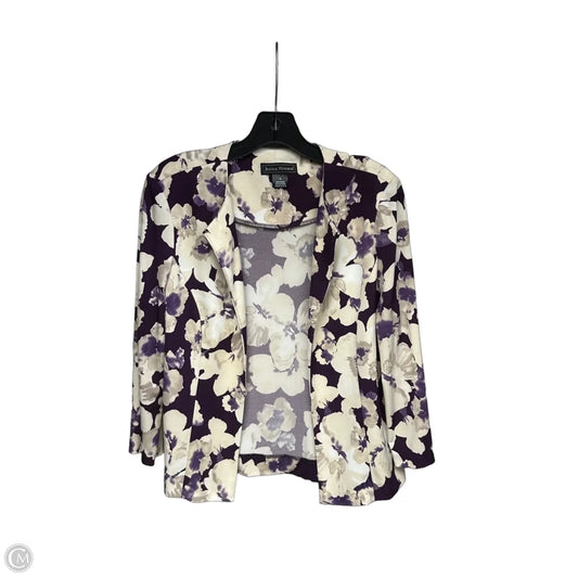 Cardigan By Jessica Howard In Purple & Tan, Size: M