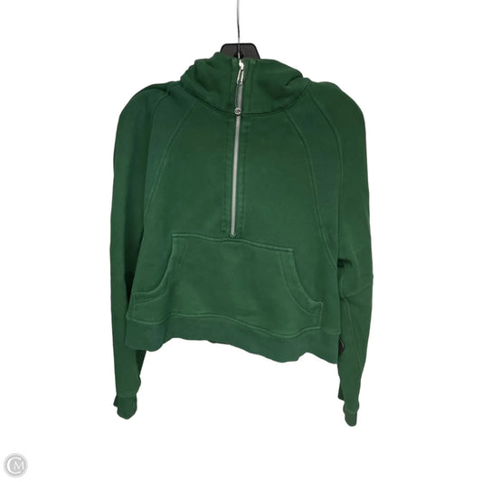 Athletic Sweatshirt Hoodie By Lululemon In Green