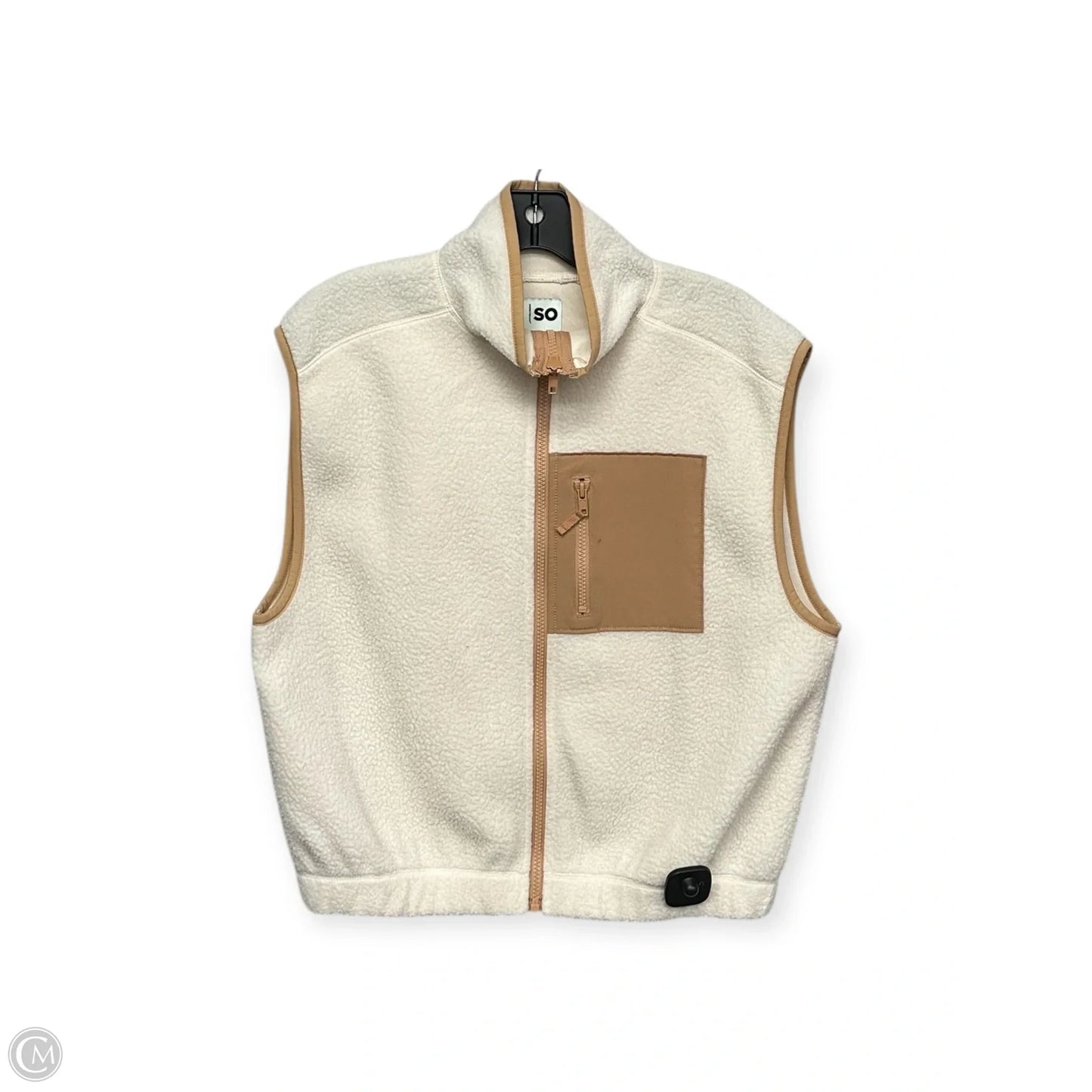 Vest Faux Fur & Sherpa By So In Cream, Size: S