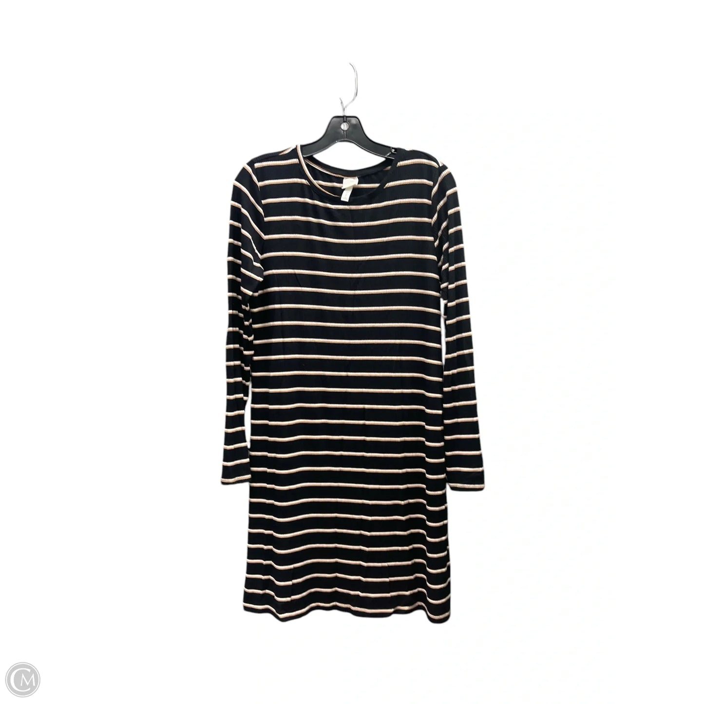 Dress Casual Midi By H&m In Black & Brown, Size: M