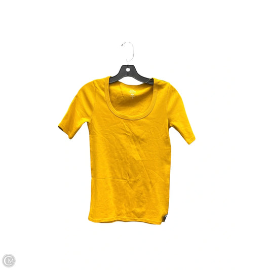 Top Short Sleeve By J. Crew In Yellow, Size: Xs