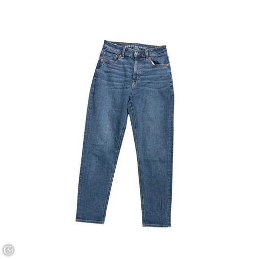 Jeans Skinny By American Eagle In Blue Denim, Size: 4