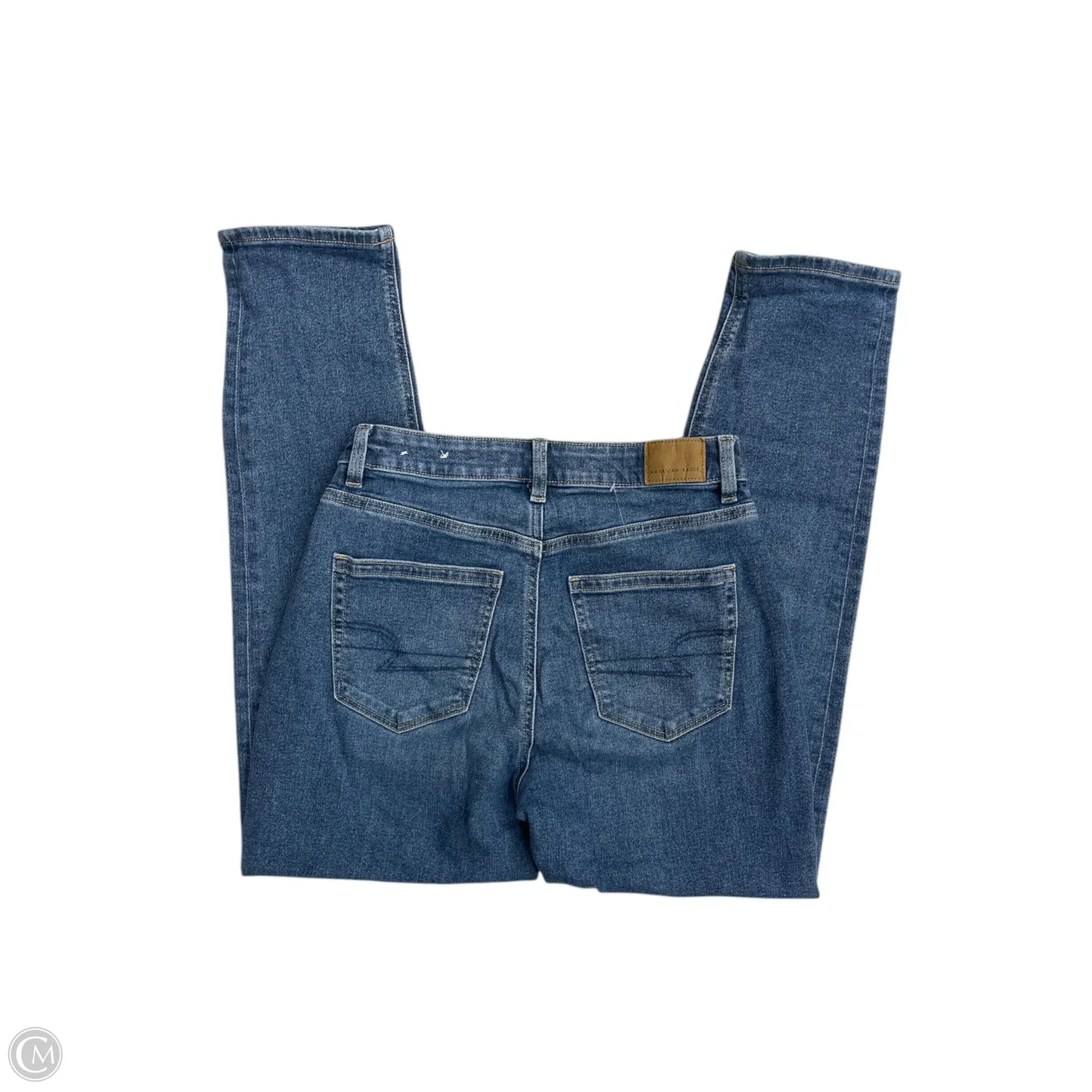 Jeans Skinny By American Eagle In Blue Denim, Size: 4