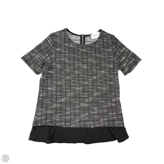 Top Short Sleeve By Emelia In Black & White, Size: M