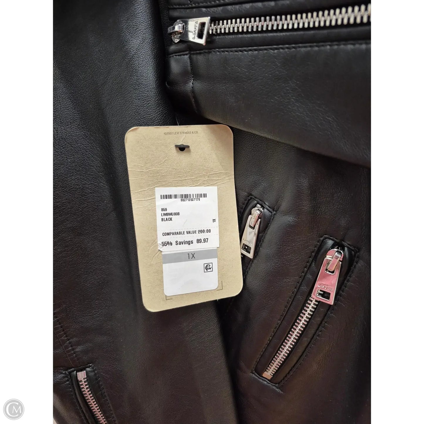 Jacket Leather By Levis In Black, Size: 1x