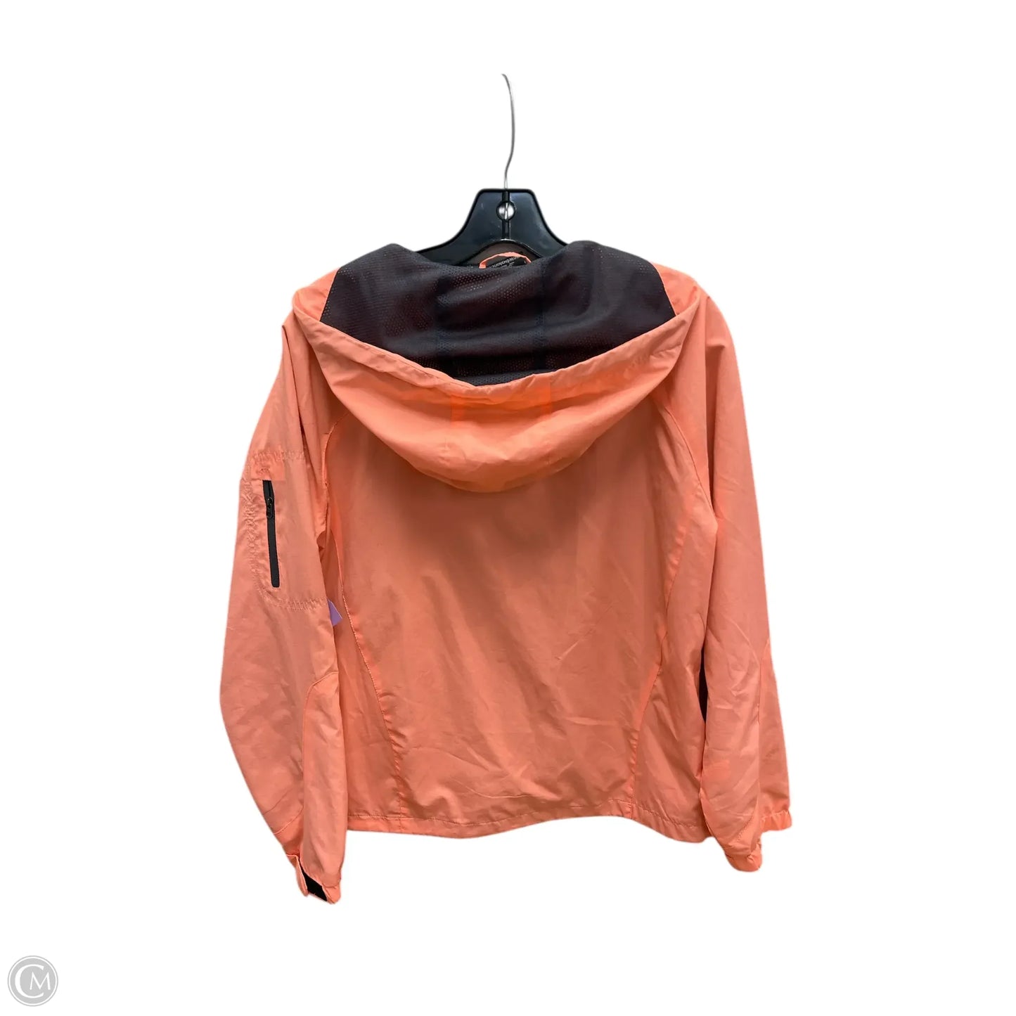 Jacket Windbreaker By New Balance In Orange, Size: L