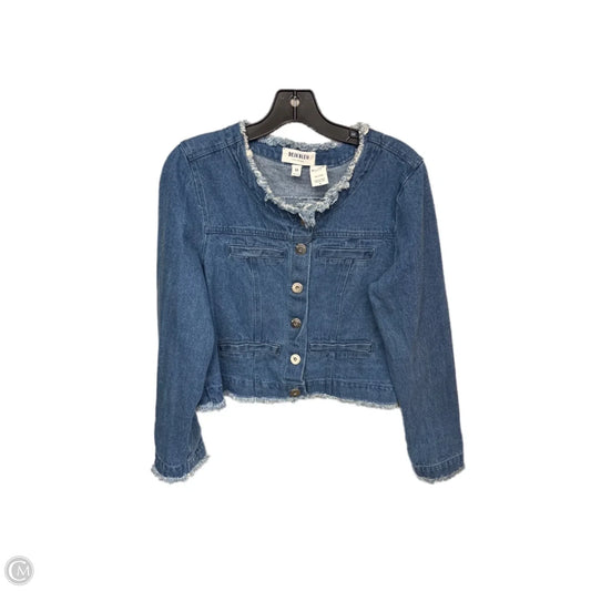 Jacket Denim By Clothes Mentor In Blue Denim, Size: M