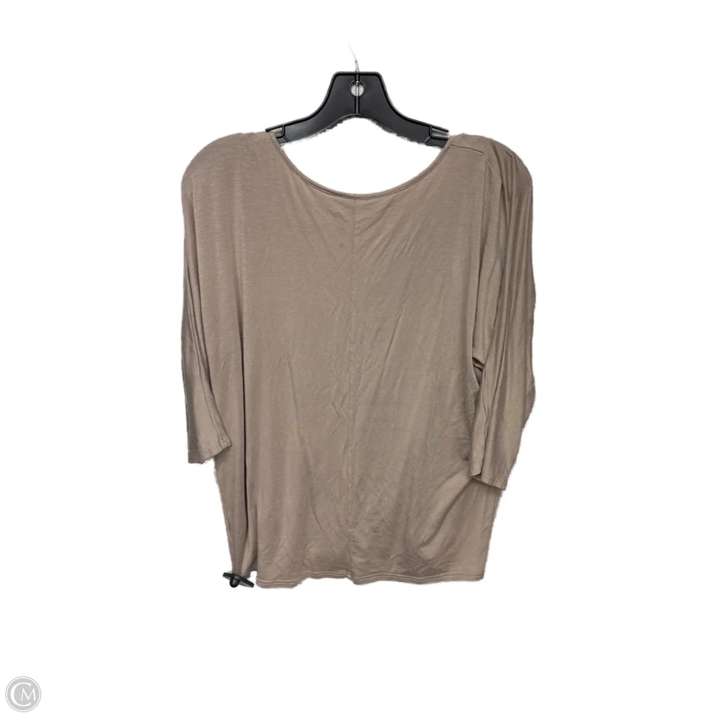 Top 3/4 Sleeve By Garnet Hill In Brown, Size: S