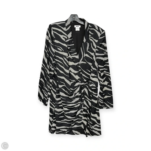 Dress Party Midi By Dkny In Black & Cream, Size: 16