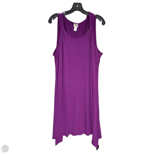 Dress Casual Midi By Chicos In Purple, Size: Xl
