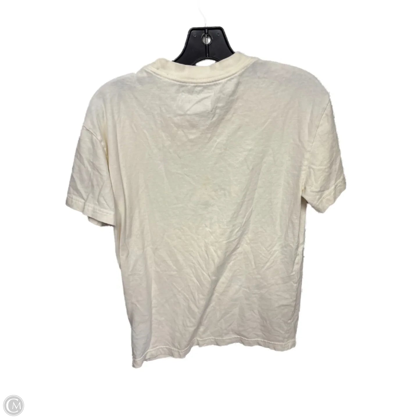 Top Short Sleeve By Abercrombie And Fitch In Cream, Size: Xs