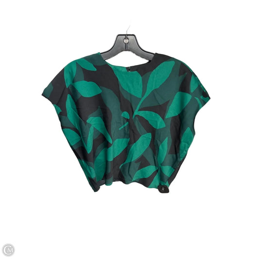 Top Short Sleeve By Banana Republic In Black & Green, Size: Xs