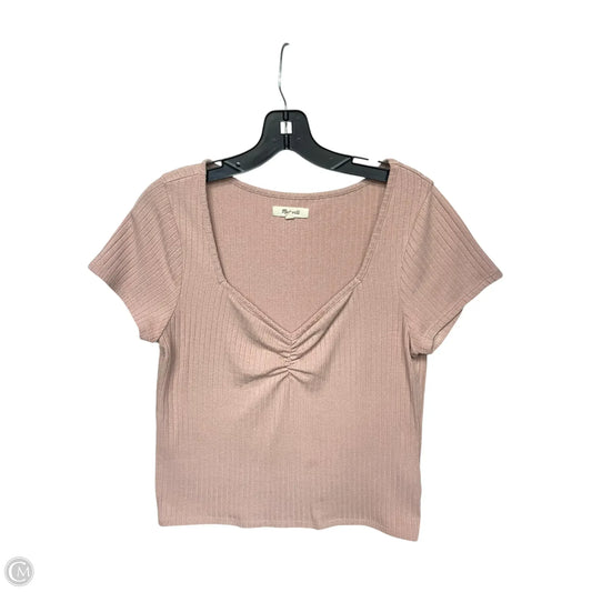Top Short Sleeve By Madewell In Cream, Size: L