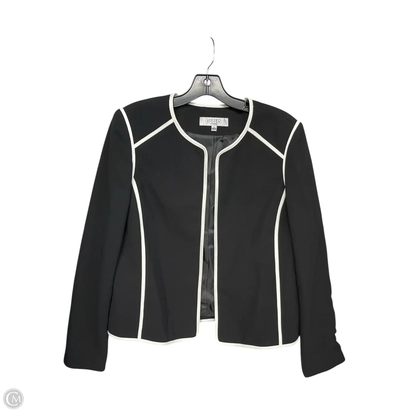 Blazer By Kasper In Black & White, Size: 12