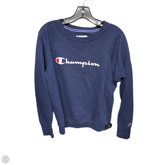 Athletic Sweatshirt Crewneck By Champion In Navy, Size: S
