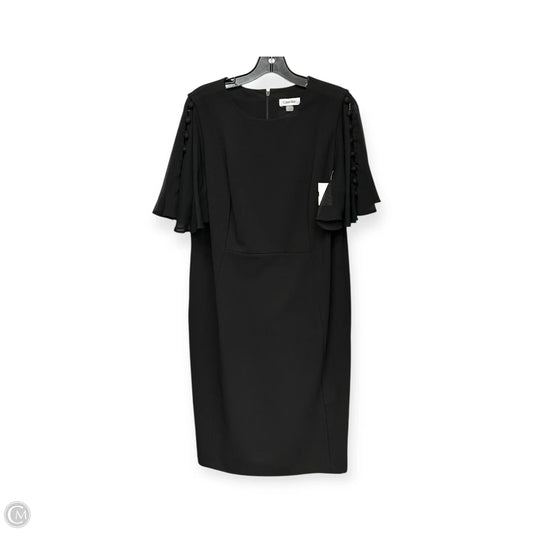 Dress Party Midi By Calvin Klein In Black, Size: 14