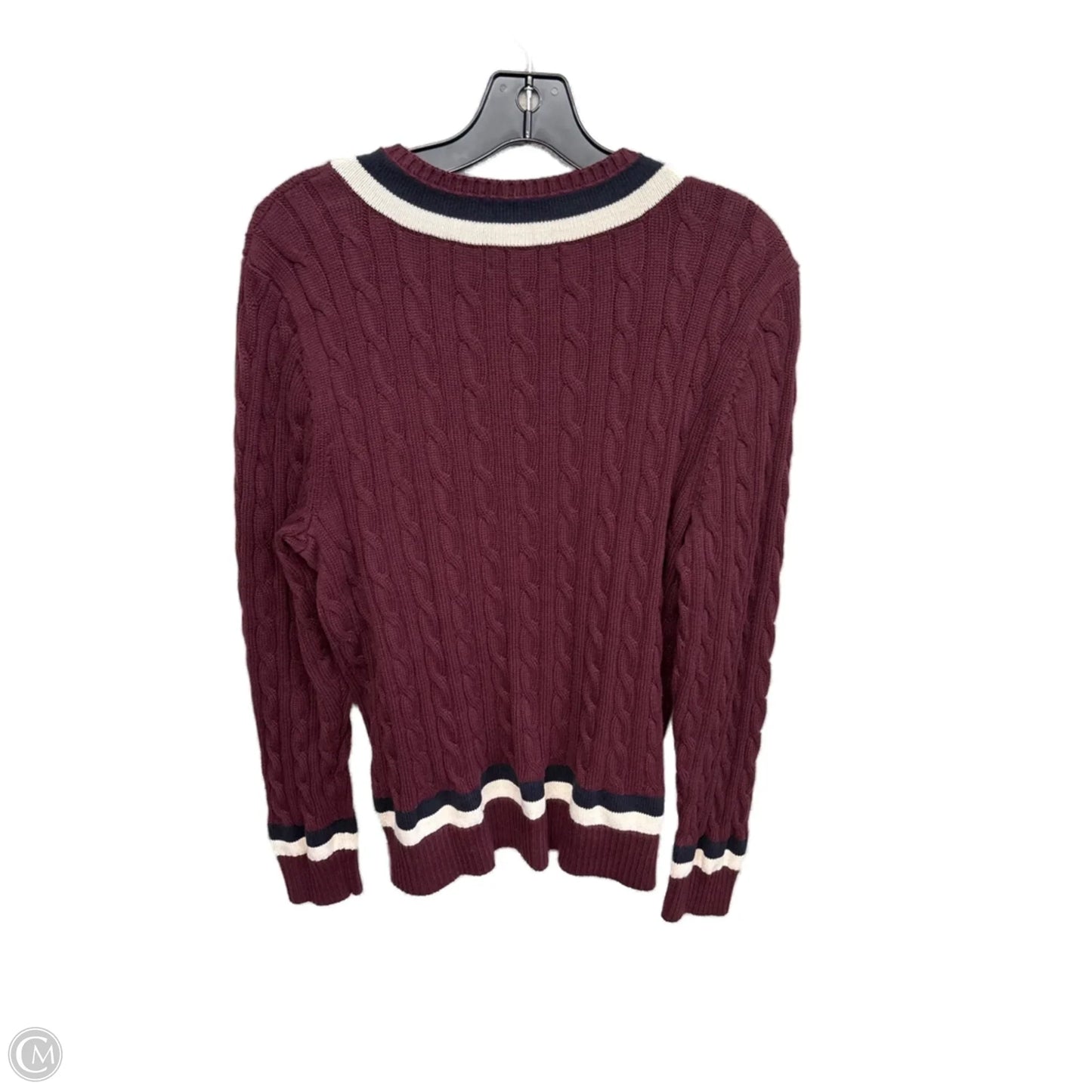 Sweater By Lauren By Ralph Lauren In Maroon, Size: Xxl