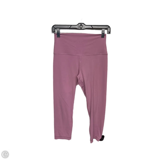 Athletic Capris By Lululemon In Pink, Size: 6