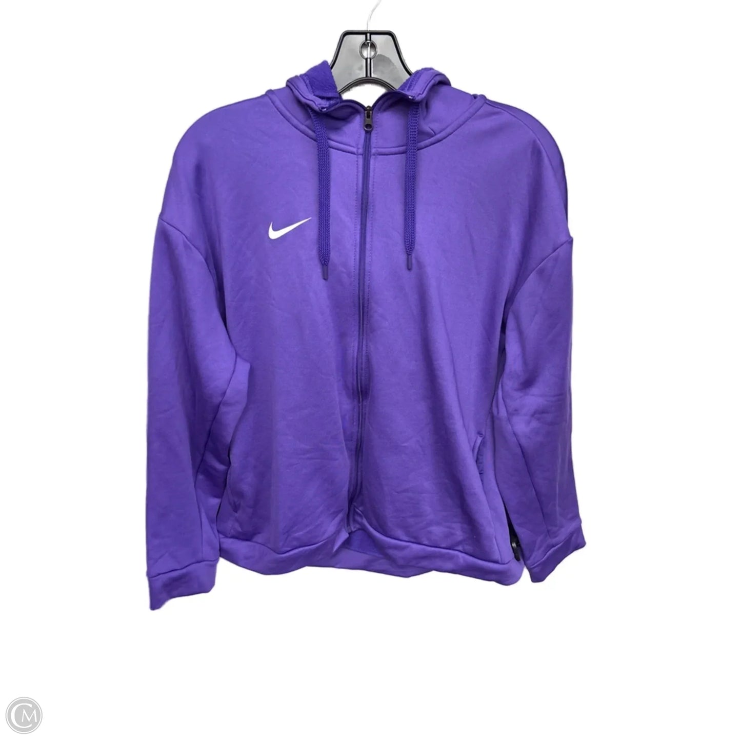 Athletic Sweatshirt Hoodie By Nike Apparel In Purple, Size: L