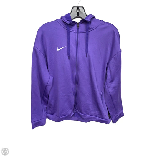Athletic Sweatshirt Hoodie By Nike Apparel In Purple, Size: L