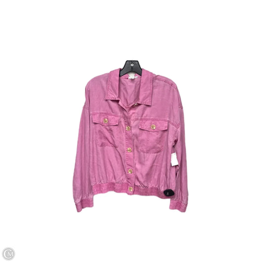 Jacket Other By Tribal In Pink, Size: L