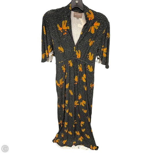 Dress Casual Maxi By Clothes Mentor In Black & Orange, Size: S