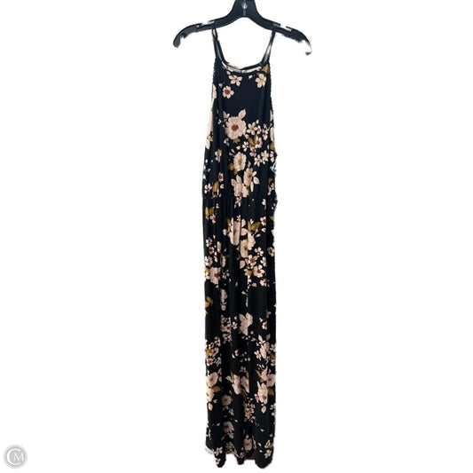 Dress Casual Maxi By Clothes Mentor In Black & Pink, Size: L