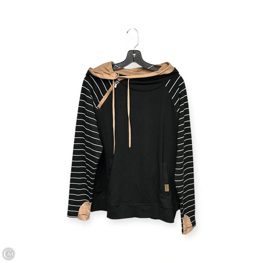 Sweatshirt Hoodie By Maurices In Black & Brown, Size: M