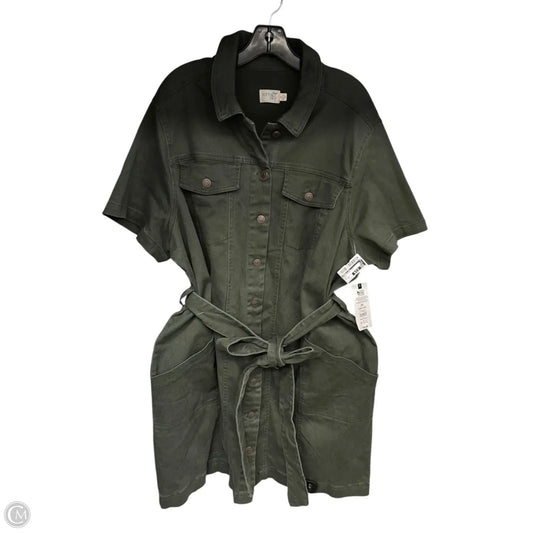 Dress Casual Midi By Terra & Sky In Green, Size: 2x