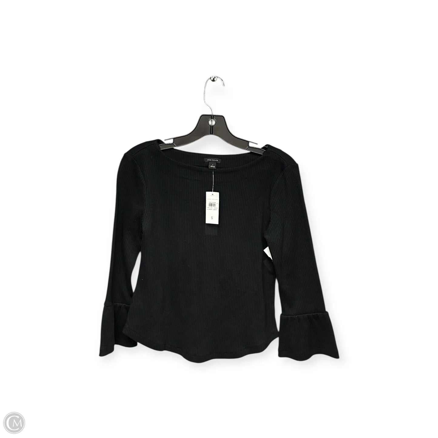 Top Long Sleeve By Ann Taylor In Black, Size: S