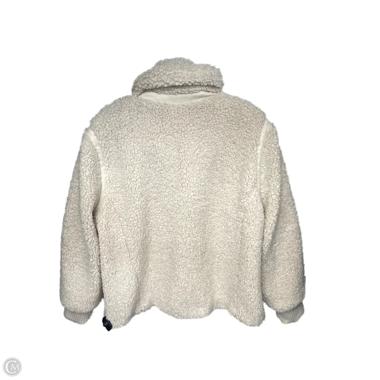 Jacket Faux Fur & Sherpa By Banana Republic In Cream, Size: 1x