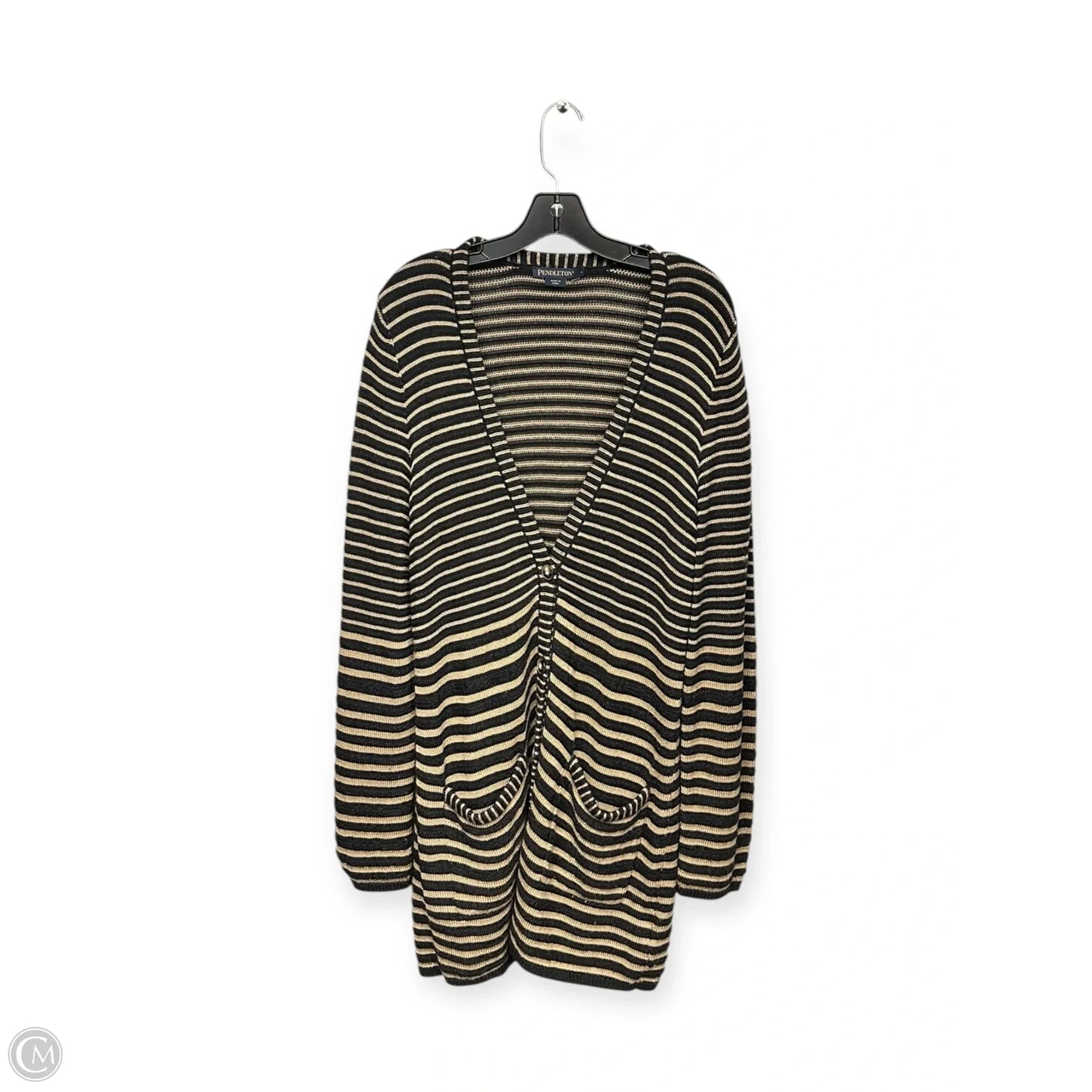 Cardigan By Pendleton In Black & Brown, Size: L
