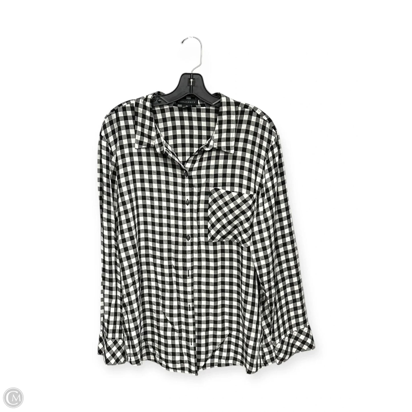 Top Long Sleeve By Sanctuary In Black & White, Size: Xl