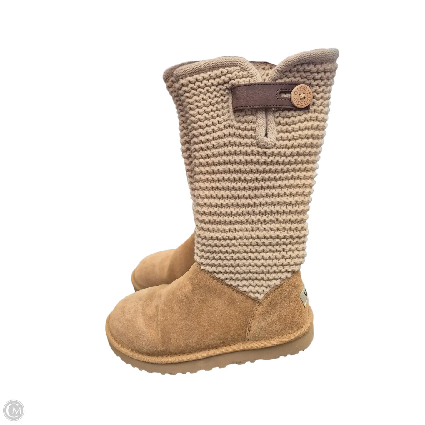 Boots Designer By Ugg In Brown, Size: 7