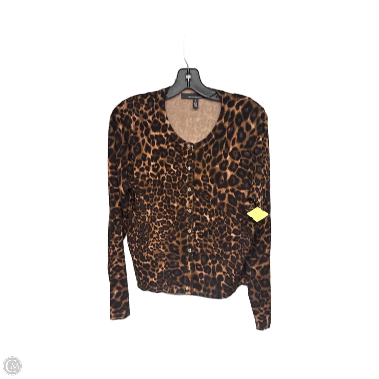 Cardigan By White House Black Market In Animal Print, Size: L