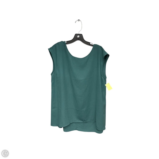 Top Short Sleeve By Halogen In Green, Size: 2x